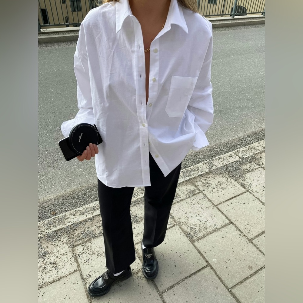Djerf Avenue Breezy Shirt White XXS